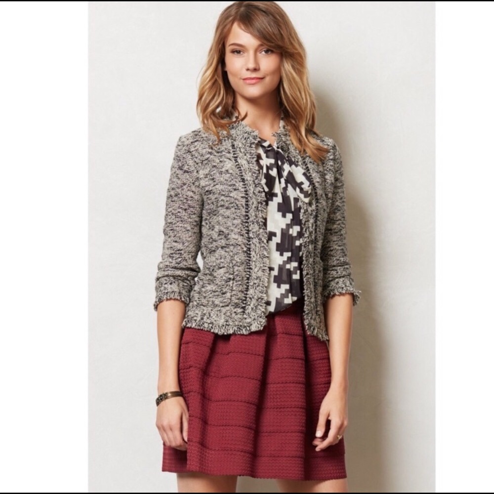 Anthropologie Angel of the North sweater jacket S